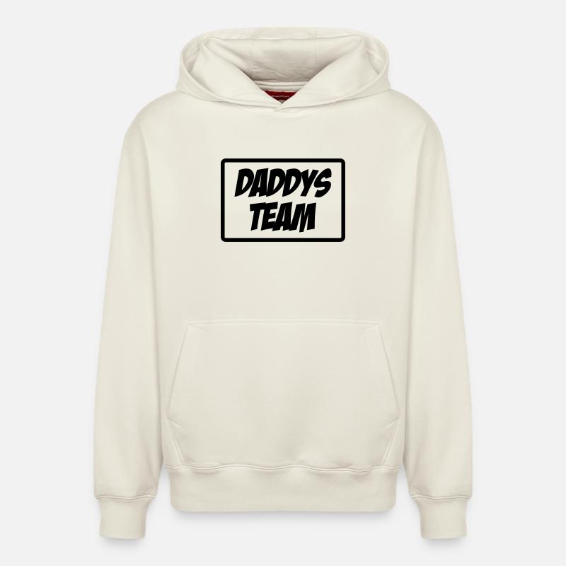 Daddy's Team - Sweat à capuche unisexe décontracté en coton biologique – de SPREAD - blanc cassé