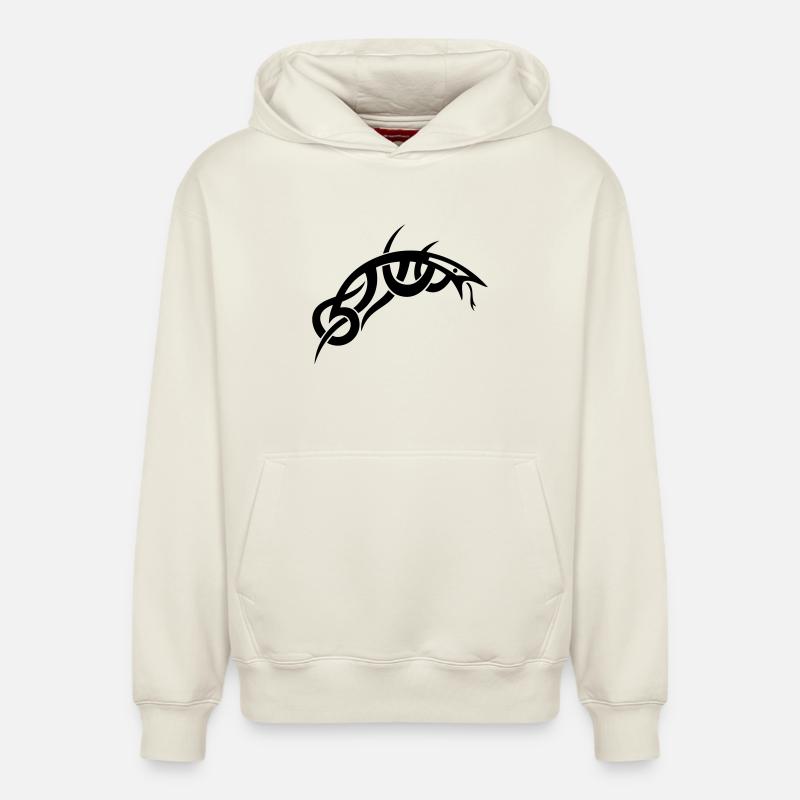 Echse Lizard Gecko - Relaxed Unisex Organic Hoodie – von SPREAD - Naturweiß