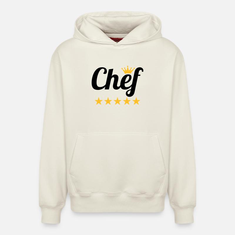 Chef - Sweat à capuche unisexe décontracté en coton biologique – de SPREAD - blanc cassé