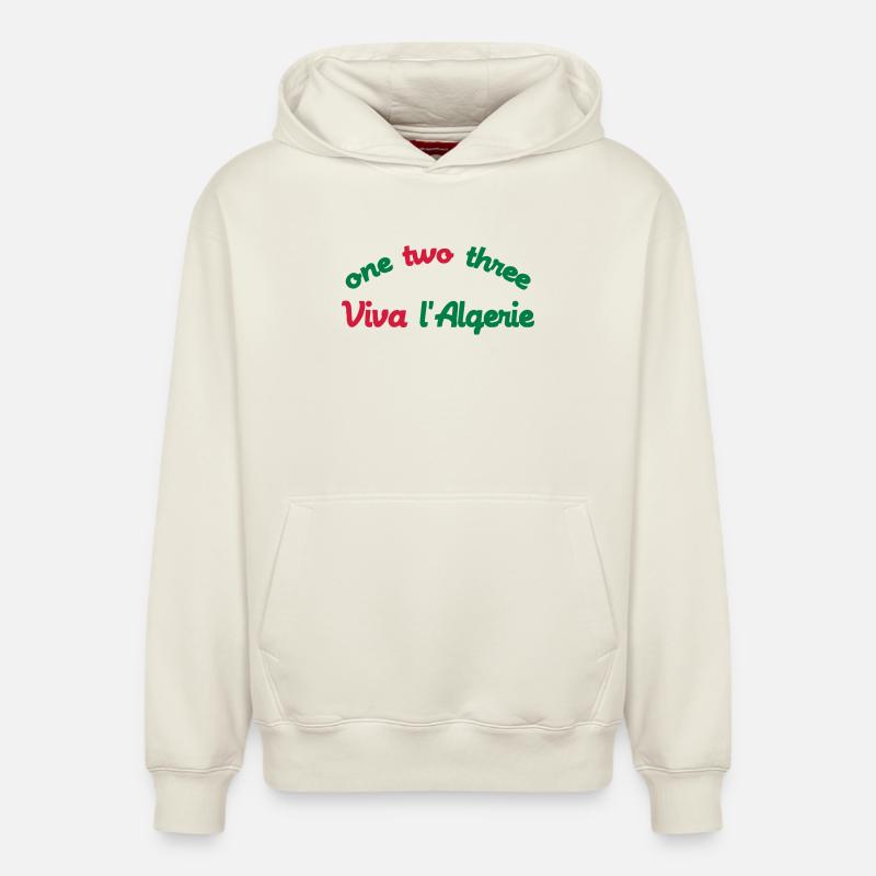 Algérie ! - Sweat à capuche unisexe décontracté en coton biologique – de SPREAD - blanc cassé