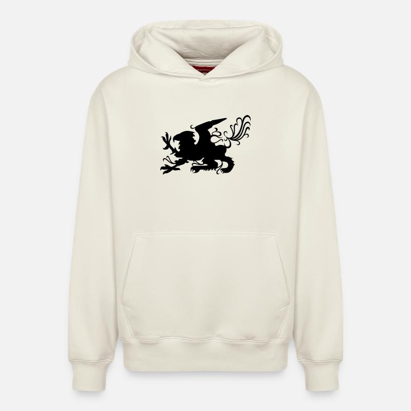 griffon - Sweat à capuche unisexe décontracté en coton biologique – de SPREAD - blanc cassé