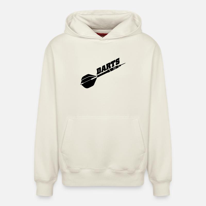 jeu de fléchettes - Sweat à capuche unisexe décontracté en coton biologique – de SPREAD - blanc cassé