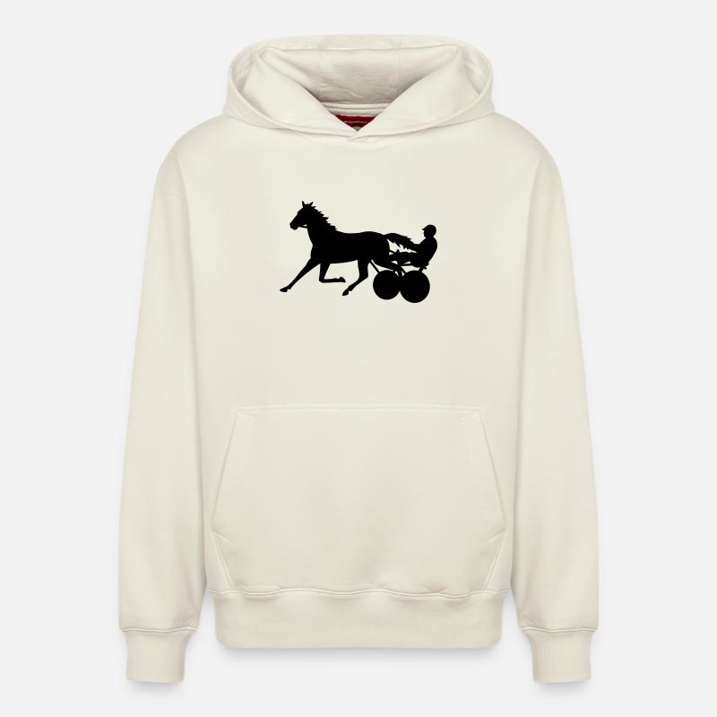 trotter - Sweat à capuche unisexe décontracté en coton biologique – de SPREAD - blanc cassé