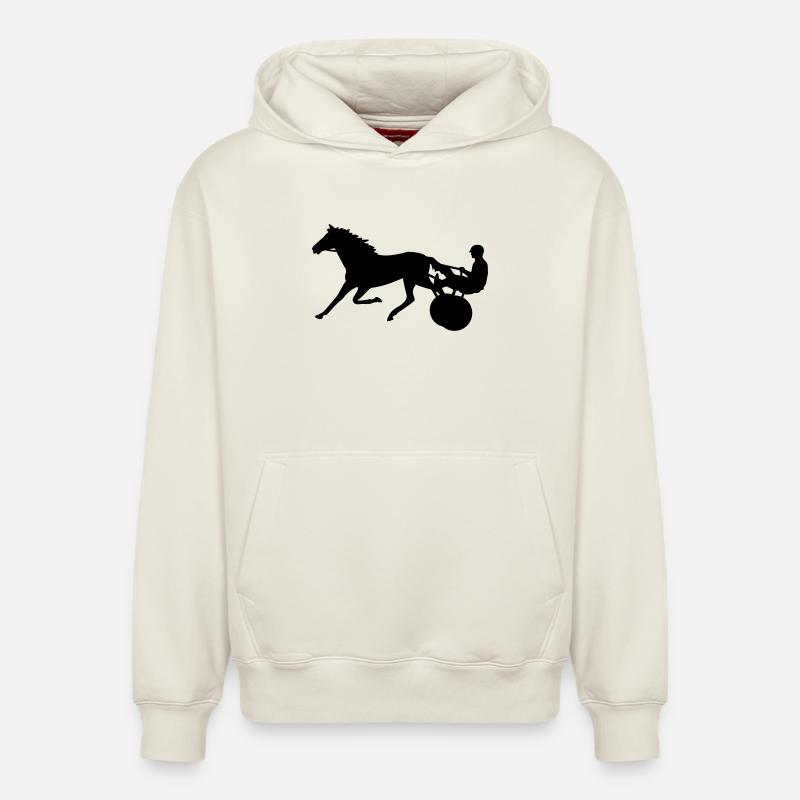 trotter - Sweat à capuche unisexe décontracté en coton biologique – de SPREAD - blanc cassé