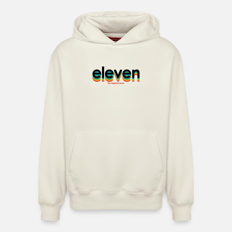 onze - Sweat à capuche unisexe décontracté en coton biologique – de SPREAD - blanc cassé