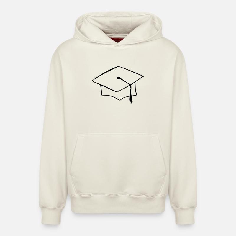 Chapeau de fin d’année - Sweat à capuche unisexe décontracté en coton biologique – de SPREAD - blanc cassé