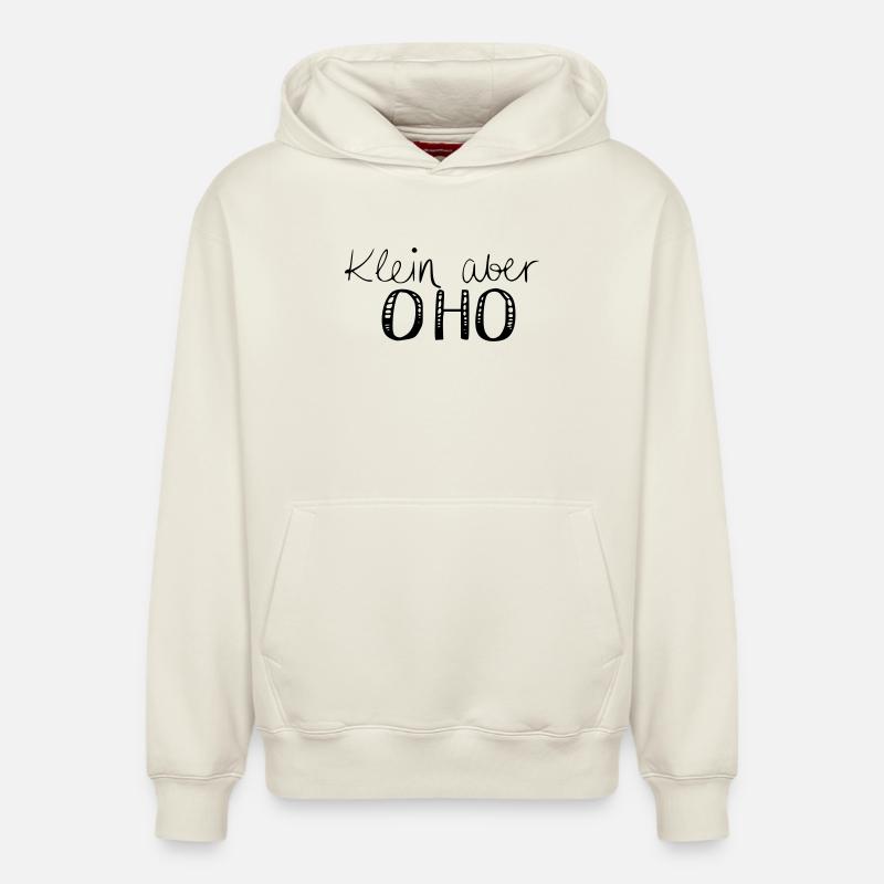 Klein aber OHO - Relaxed Unisex Organic Hoodie – von SPREAD - Naturweiß