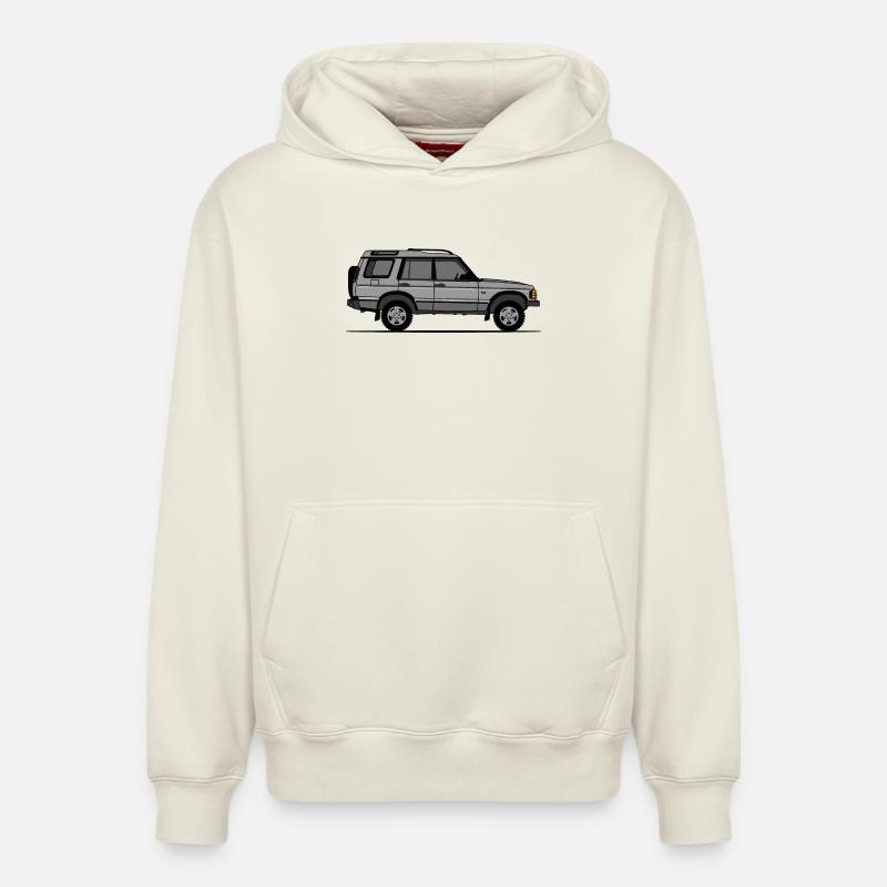 Entdeckung 2 Silber - Relaxed Unisex Organic Hoodie – von SPREAD - Naturweiß
