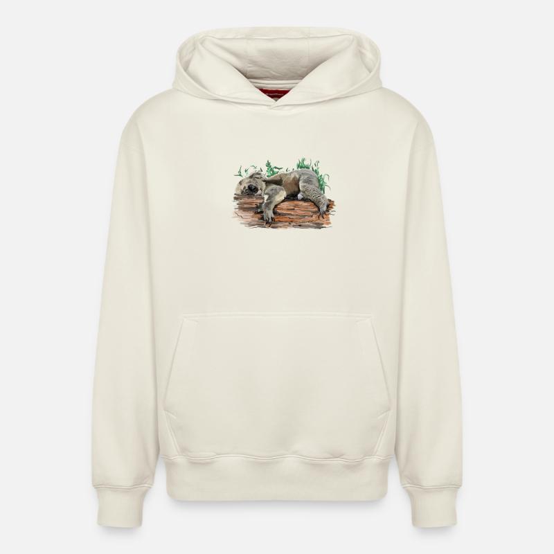koala bear - Sweat à capuche unisexe décontracté en coton biologique – de SPREAD - blanc cassé