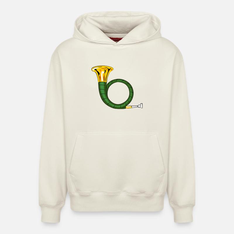 chasse - Sweat à capuche unisexe décontracté en coton biologique – de SPREAD - blanc cassé
