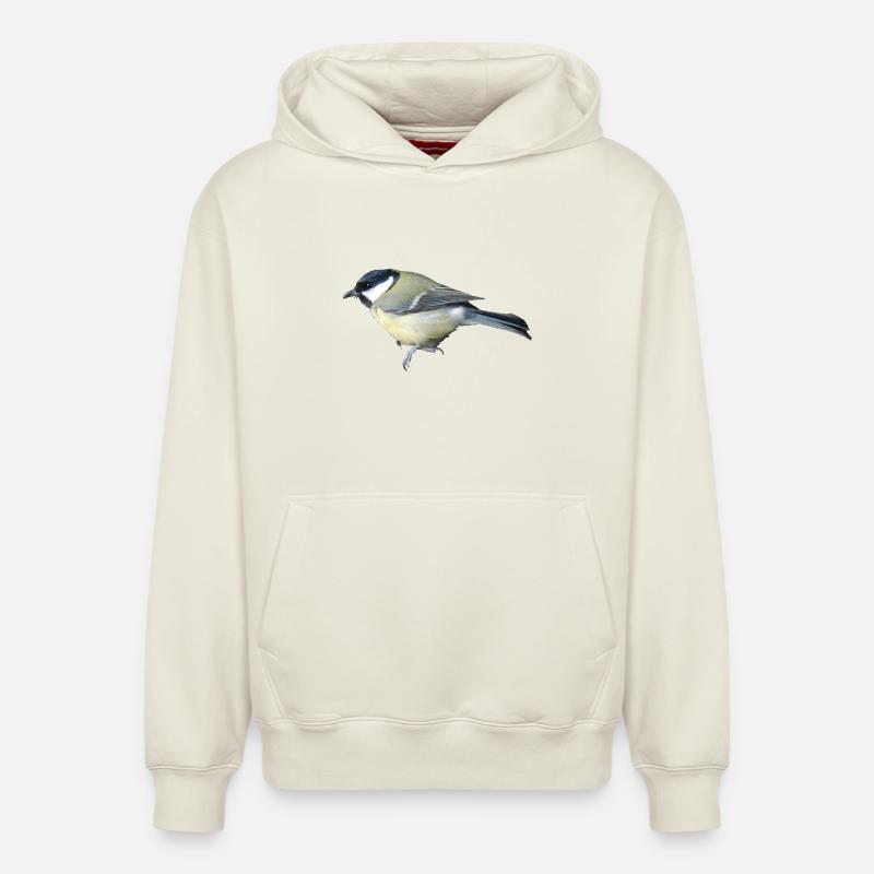 Grand oiseau - Sweat à capuche unisexe décontracté en coton biologique – de SPREAD - blanc cassé