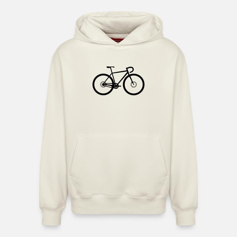 Vélo de vélo de gravier - Sweat à capuche unisexe décontracté en coton biologique – de SPREAD - blanc cassé