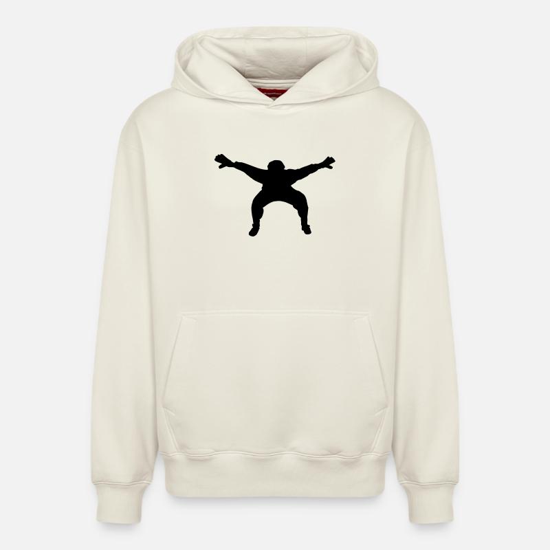 Fußball- oder Handballkeeper mit breiten Händen - Relaxed Unisex Organic Hoodie – von SPREAD - Naturweiß
