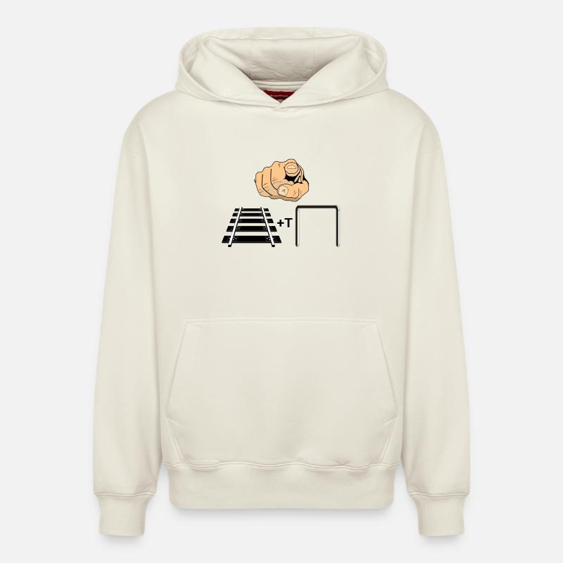 Tu ne stimules pas - Sweat à capuche unisexe décontracté en coton biologique – de SPREAD - blanc cassé