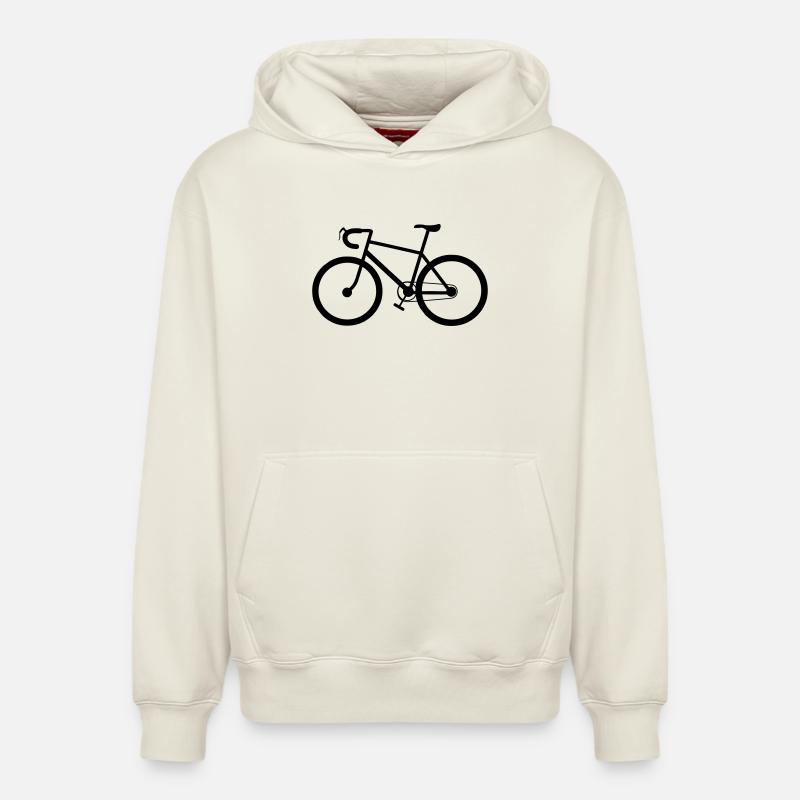 Vélo vélo vélo - Sweat à capuche unisexe décontracté en coton biologique – de SPREAD - blanc cassé