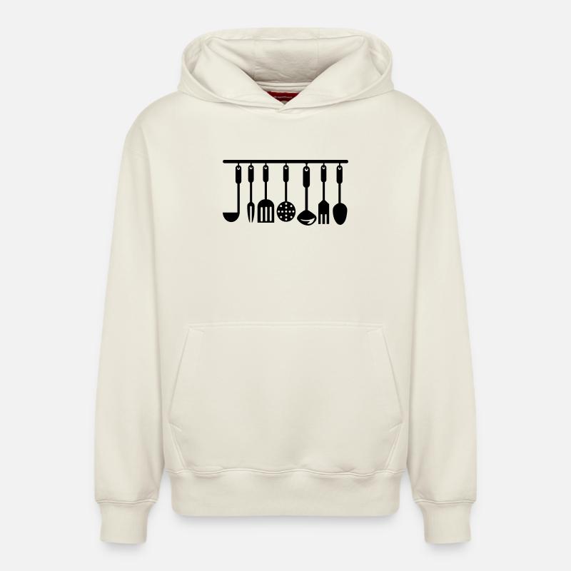 Kitchen utensils kitchen utensils - Relaxed Unisex Organic Hoodie – by SPREAD - off white