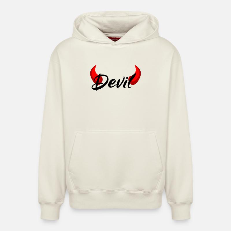 I'm a Devil - Devil - Relaxed Unisex Organic Hoodie – by SPREAD - off white