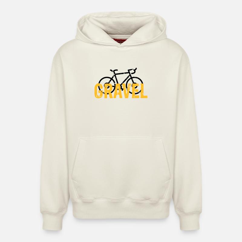 Vélo de gravier - Sweat à capuche unisexe décontracté en coton biologique – de SPREAD - blanc cassé