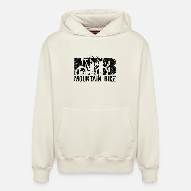 VTT - Sweat à capuche unisexe décontracté en coton biologique – de SPREAD - blanc cassé