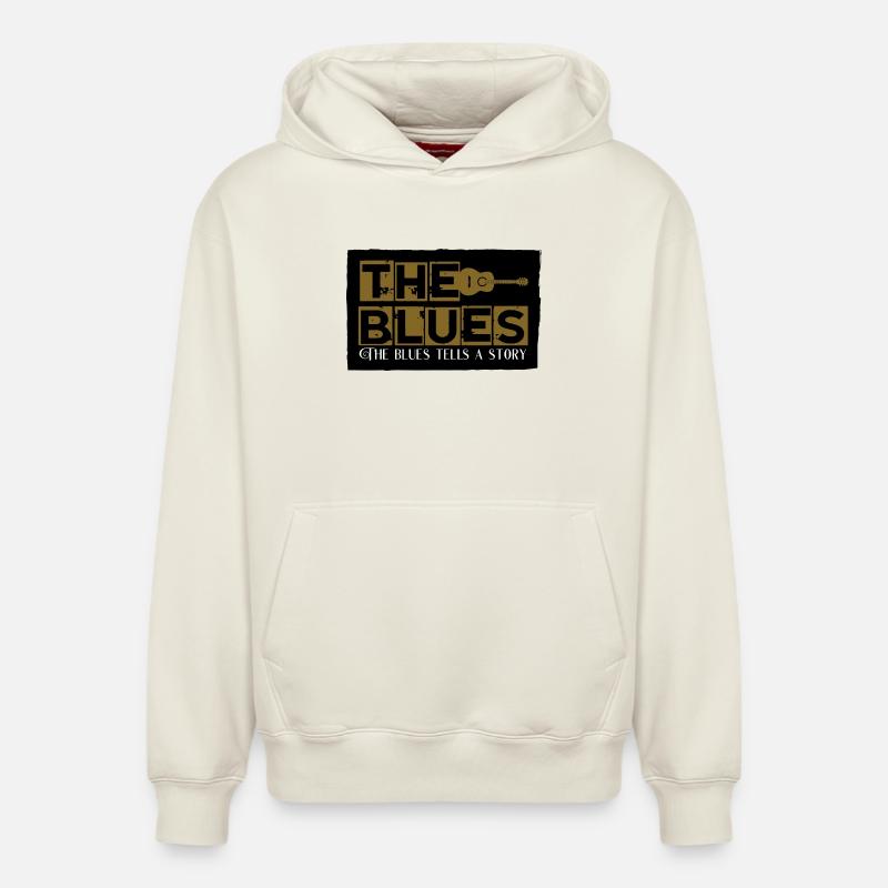 the bleus - Sweat à capuche unisexe décontracté en coton biologique – de SPREAD - blanc cassé
