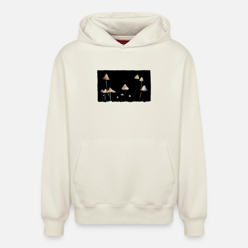 Champignons - Sweat à capuche unisexe décontracté en coton biologique – de SPREAD - blanc cassé