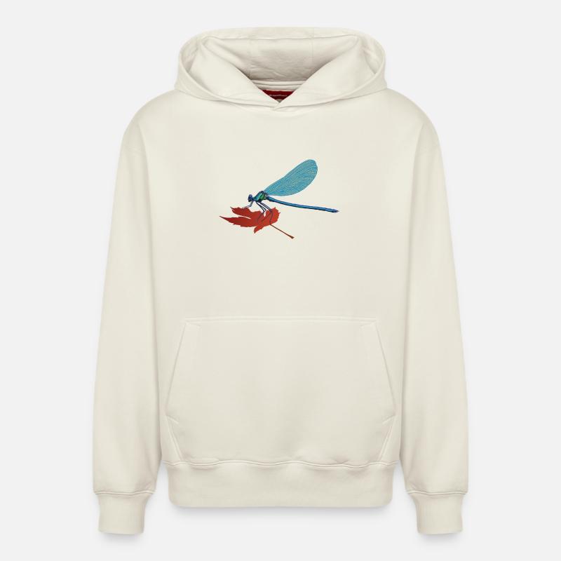 Lilli, la libellule - Sweat à capuche unisexe décontracté en coton biologique – de SPREAD - blanc cassé