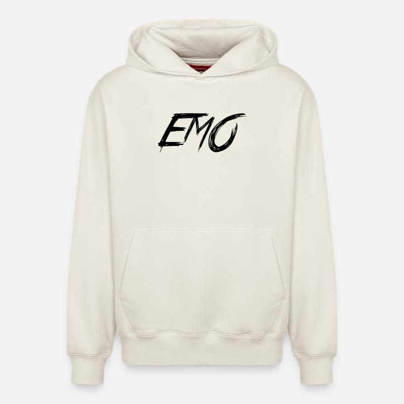 EMO - Sweat à capuche unisexe décontracté en coton biologique – de SPREAD - blanc cassé