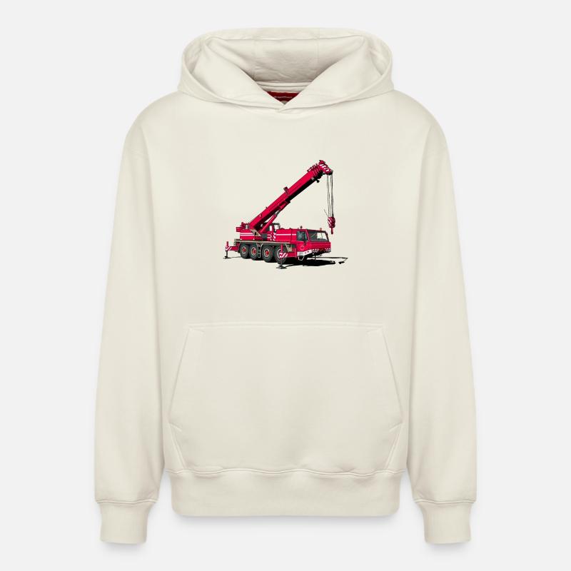 Grue mobile - Sweat à capuche unisexe décontracté en coton biologique – de SPREAD - blanc cassé