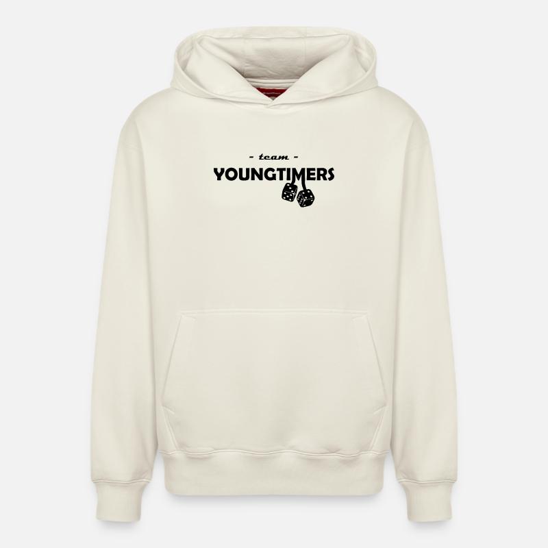 team youngtimers - Sweat à capuche unisexe décontracté en coton biologique – de SPREAD - blanc cassé