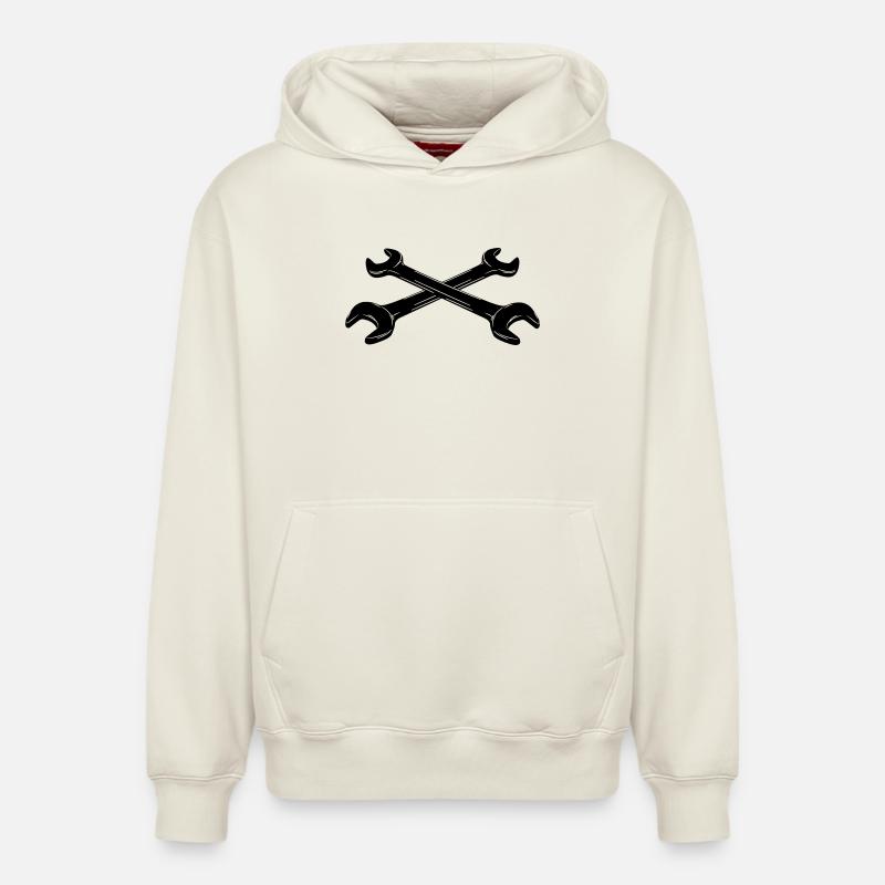 Clés - Sweat à capuche unisexe décontracté en coton biologique – de SPREAD - blanc cassé