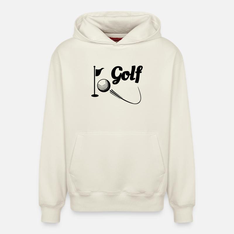 Golf 2 - Relaxed Unisex Organic Hoodie – von SPREAD - Naturweiß