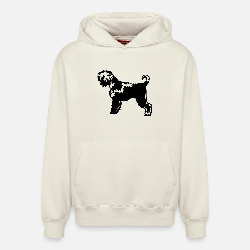 Terrier russe - Sweat à capuche unisexe décontracté en coton biologique – de SPREAD - blanc cassé