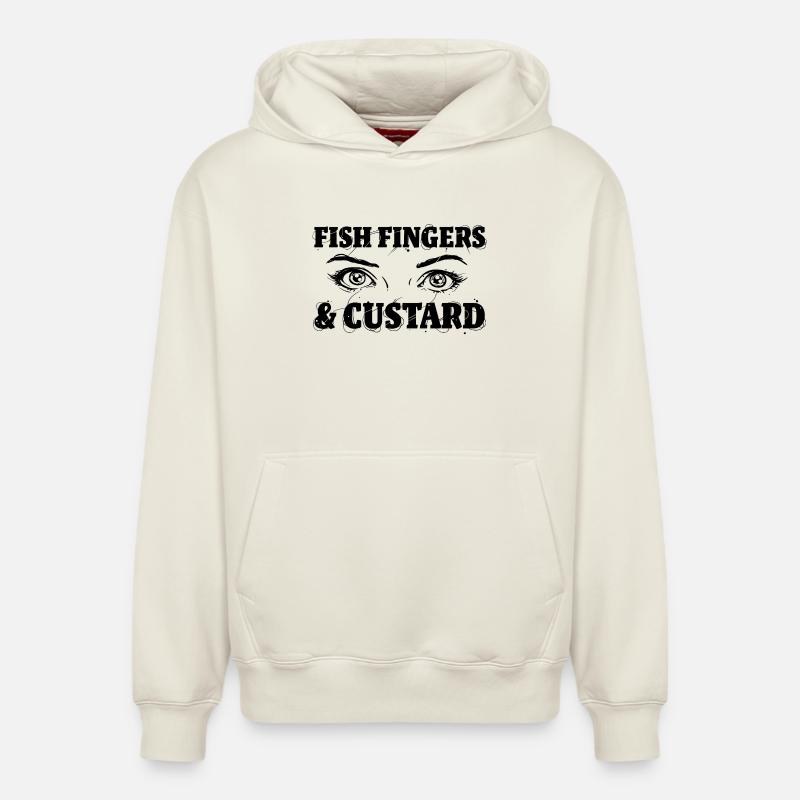 Doigts de poisson - Sweat à capuche unisexe décontracté en coton biologique – de SPREAD - blanc cassé
