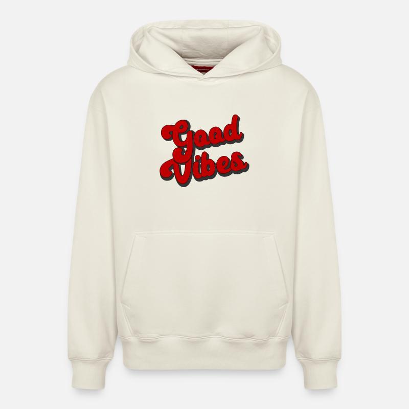 Style Rétro Design - Sweat à capuche unisexe décontracté en coton biologique – de SPREAD - blanc cassé