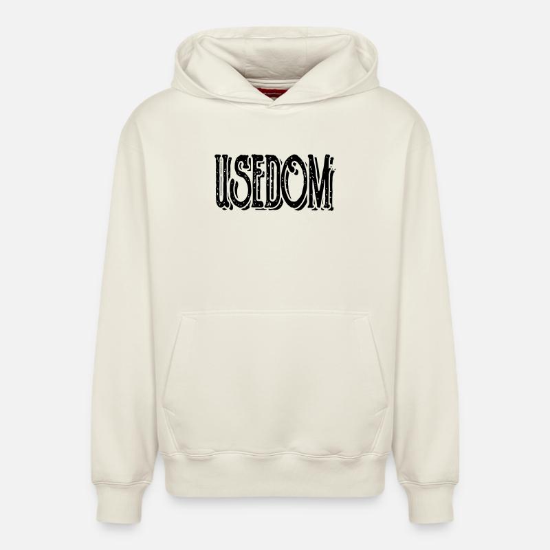 Chemise de l’île d’Usedom - Sweat à capuche unisexe décontracté en coton biologique – de SPREAD - blanc cassé