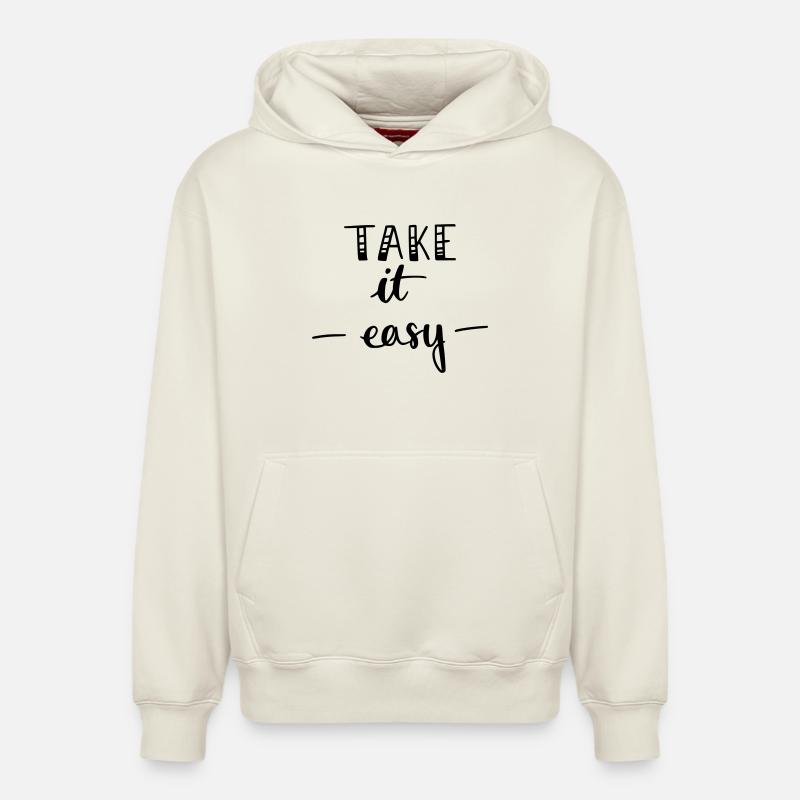 take it easy - Relaxed Unisex Organic Hoodie – von SPREAD - Naturweiß