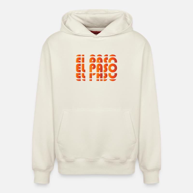 El Paso Gradient Raster - Relaxed Unisex Organic Hoodie – von SPREAD - Naturweiß