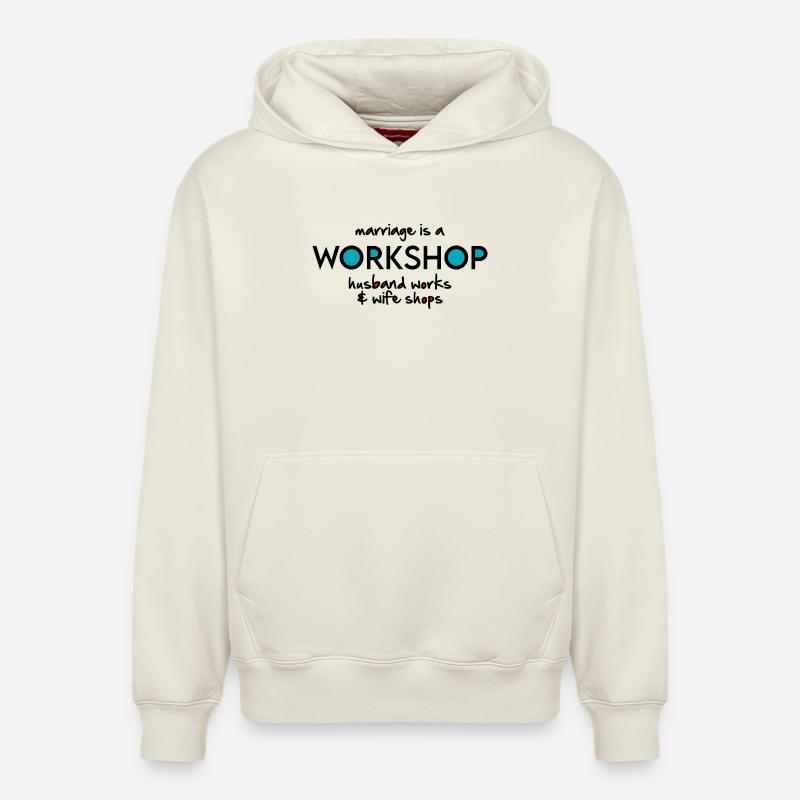 Atelier - Sweat à capuche unisexe décontracté en coton biologique – de SPREAD - blanc cassé