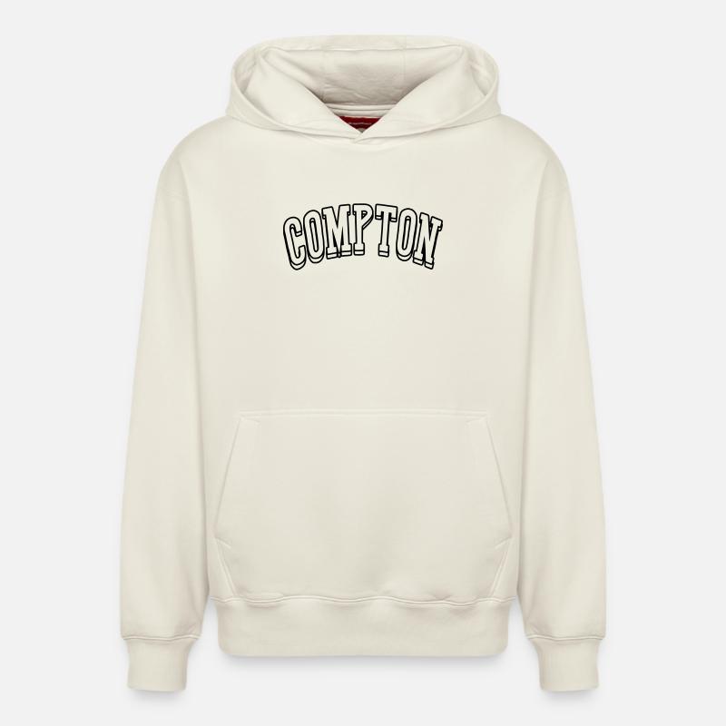 Chemise Compton - Sweat à capuche unisexe décontracté en coton biologique – de SPREAD - blanc cassé