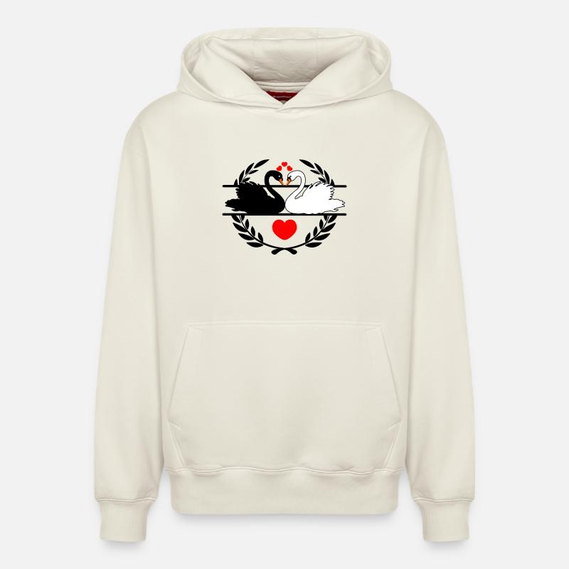 J’adore mon mariage - Sweat à capuche unisexe décontracté en coton biologique – de SPREAD - blanc cassé