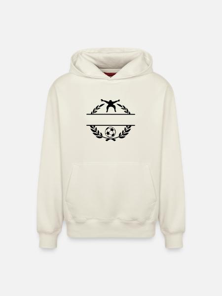 Football 1 - Relaxed Unisex Organic Hoodie – by SPREAD - off white
