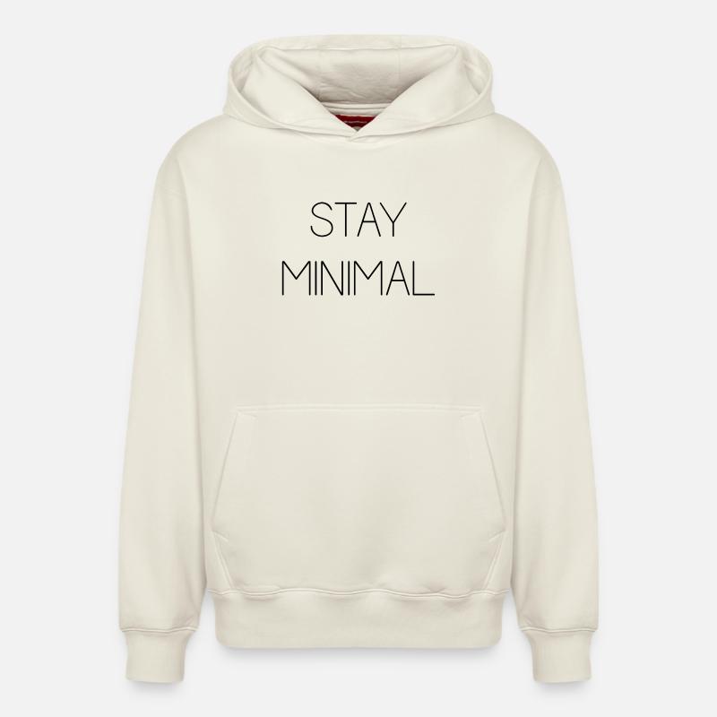 Restez minimal - Sweat à capuche unisexe décontracté en coton biologique – de SPREAD - blanc cassé