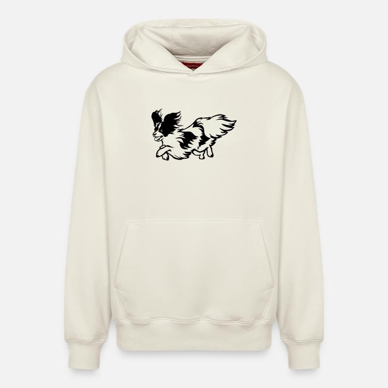 Papillon - Sweat à capuche unisexe décontracté en coton biologique – de SPREAD - blanc cassé