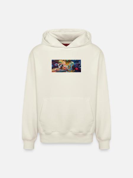 Neon Anatomy Dreamscape - Relaxed Unisex Organic Hoodie – by SPREAD - off white