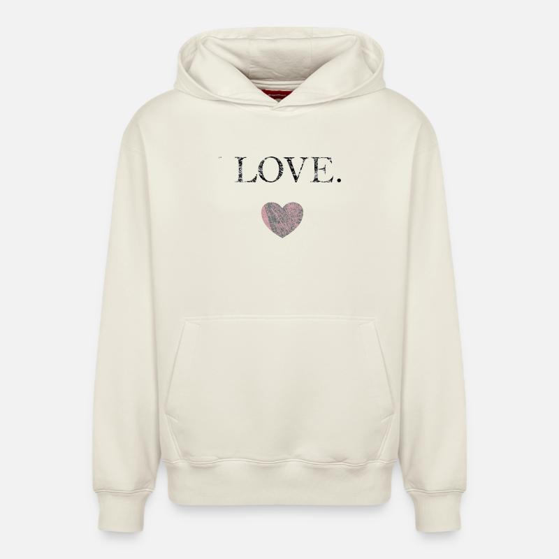 POUR ELLE - Sweat à capuche unisexe décontracté en coton biologique – de SPREAD - blanc cassé