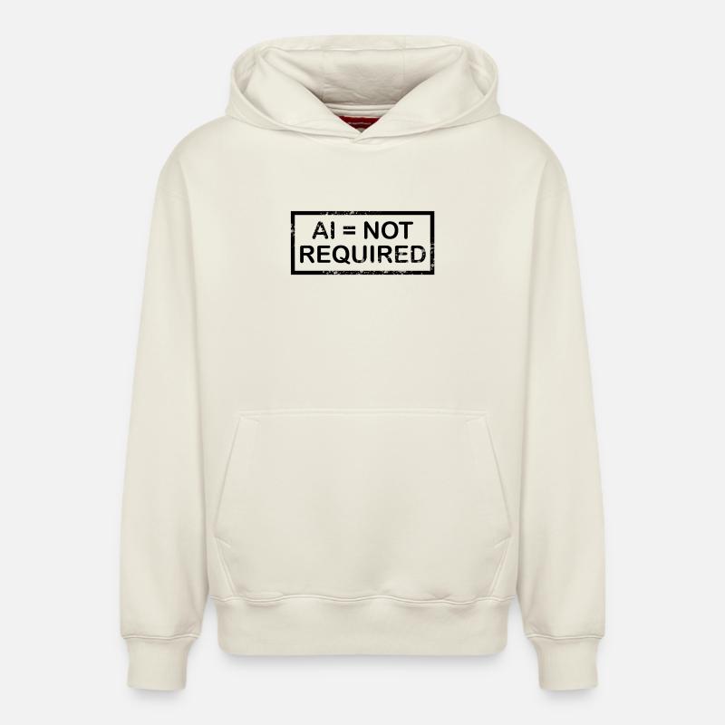 AI = non requis (noir) - Sweat à capuche unisexe décontracté en coton biologique – de SPREAD - blanc cassé