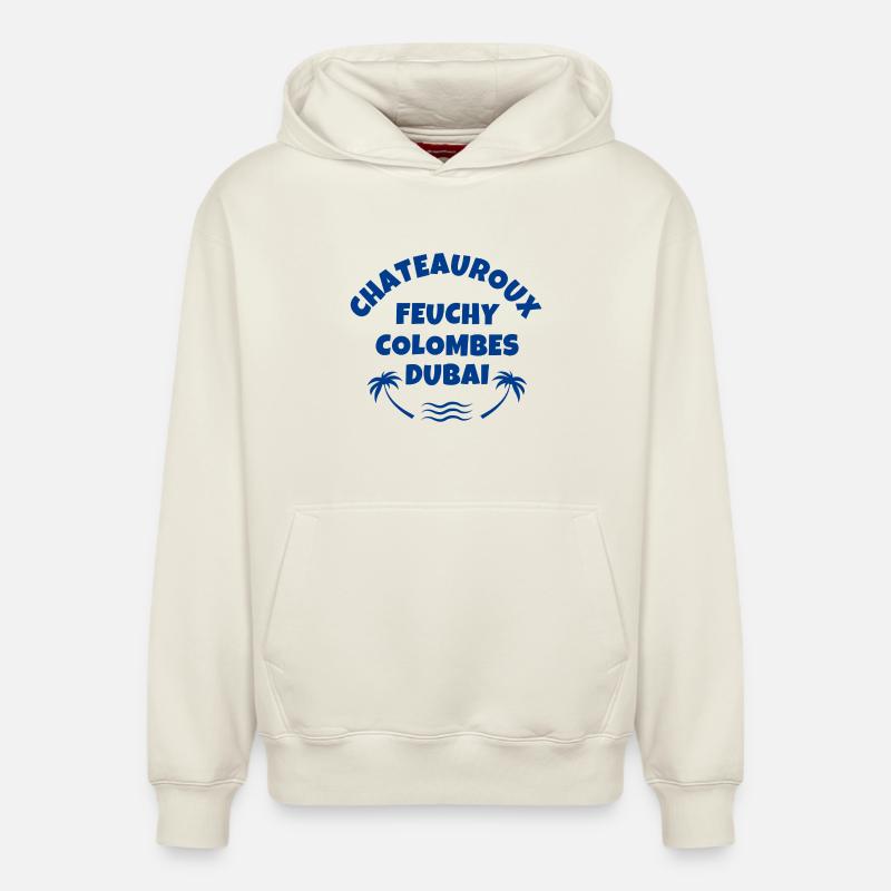 Feuchy, Erdöl, Châteauroux - Relaxed Unisex Organic Hoodie – von SPREAD - Naturweiß
