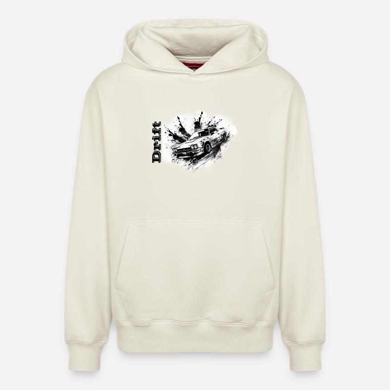 Drifter - Sweat à capuche unisexe décontracté en coton biologique – de SPREAD - blanc cassé