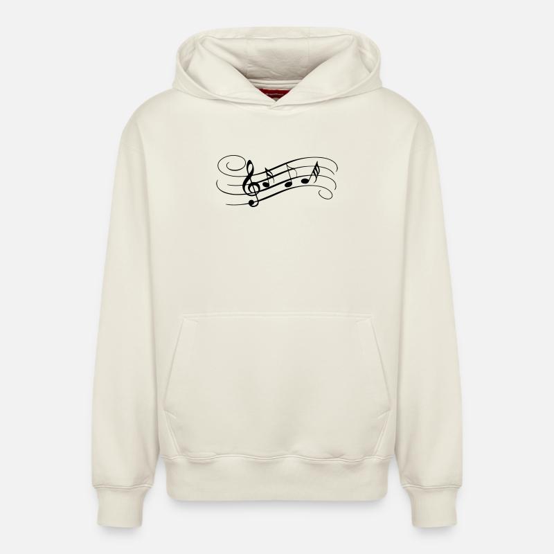 Envolée de notes - Sweat à capuche unisexe décontracté en coton biologique – de SPREAD - blanc cassé