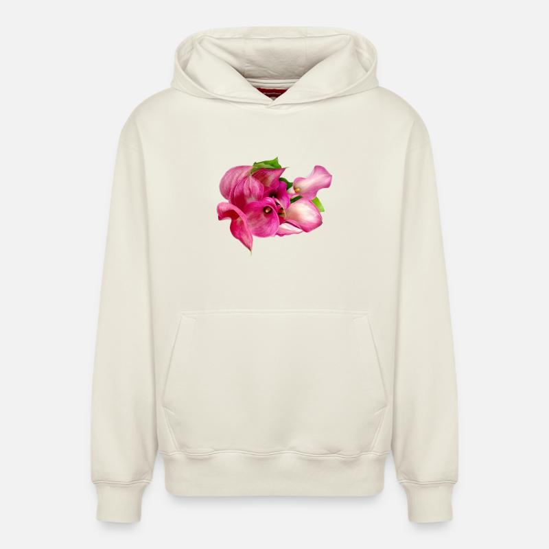 Lys Calla - Sweat à capuche unisexe décontracté en coton biologique – de SPREAD - blanc cassé